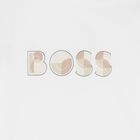 Baby Boys White Logo Long Sleeve Top, 1, hi-res