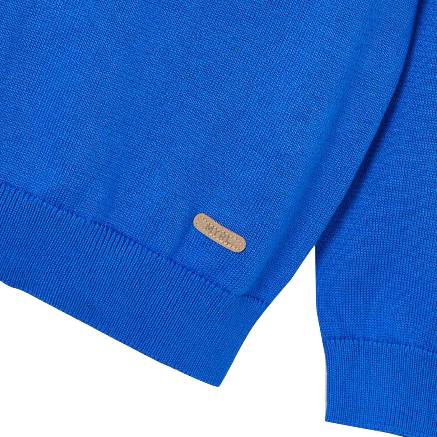 Boys Blue Knitted Jumper, 1, hi-res image number null