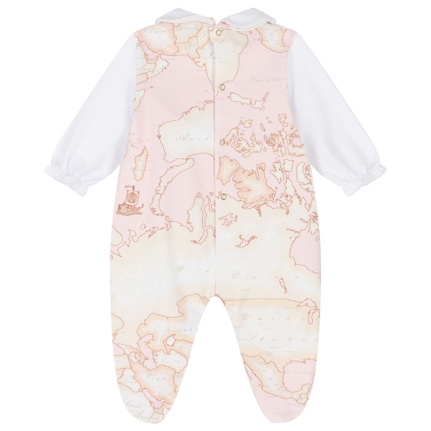 Baby Girls White & Pink Geo Map Babygrow Gift Set, 1, hi-res