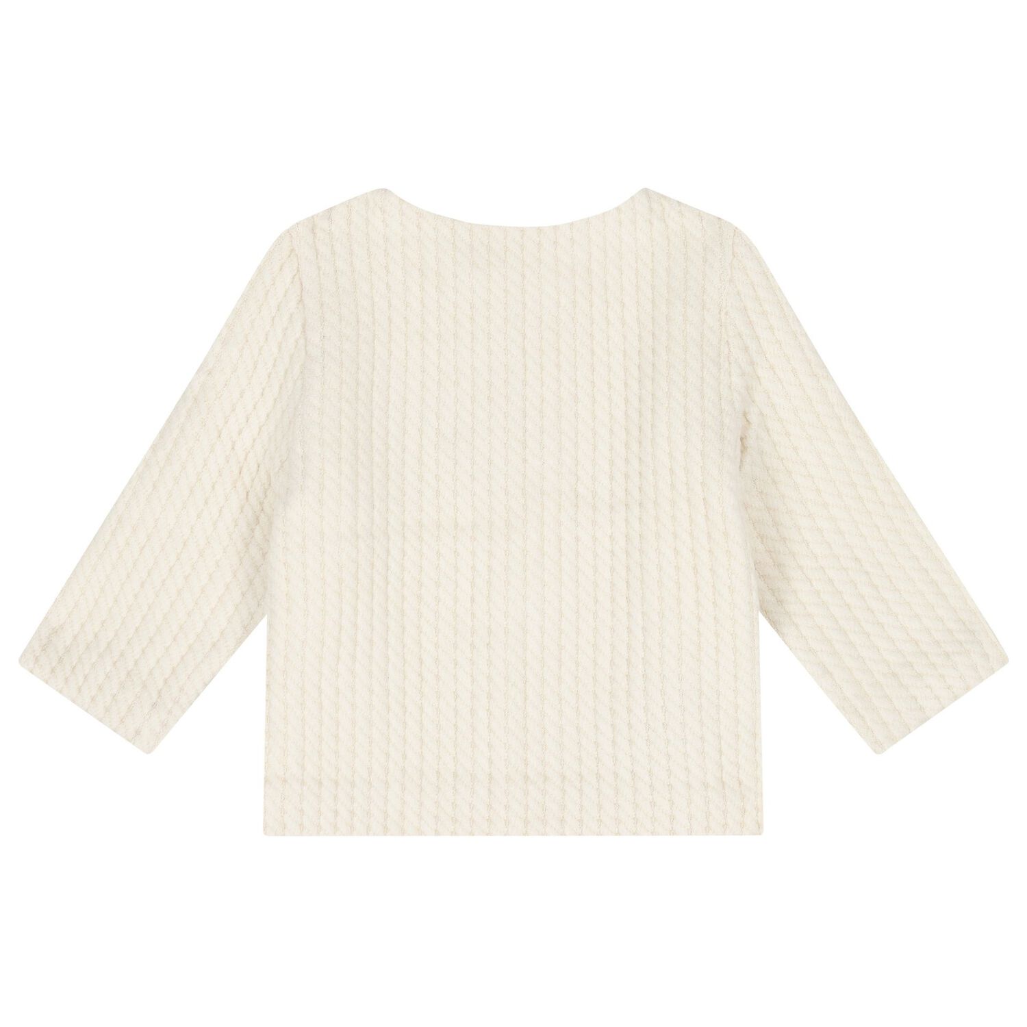 Baby Boys Ivory & Beige Knitted Babygrow Set, 1, hi-res