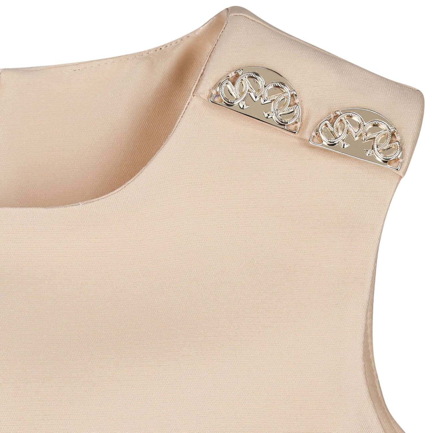 Girls Beige Satin Dress Skirt, 2, hi-res