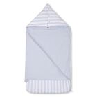 Baby Boys White & Blue Striped Logo Nest, 2, hi-res