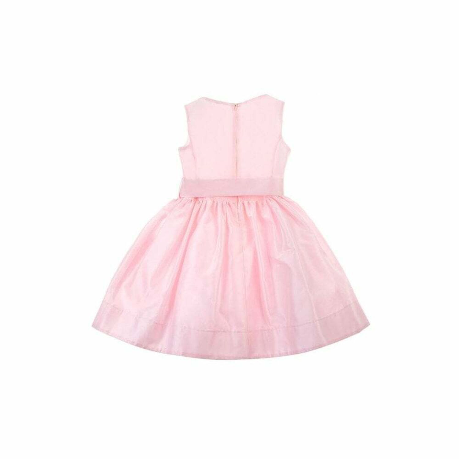 Girls Pink Bow Dress, 1, hi-res