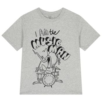 Boys Grey Bug logo T-Shirt