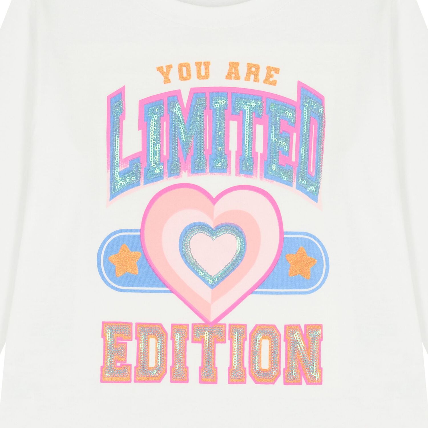 Girls White Embellished Long Sleeve Top, 1, hi-res