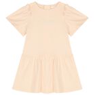 Younger Girls Pink Logo Dress, 1, hi-res
