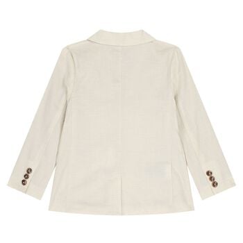 بليزر باللون البيج كاروهات للأولاد