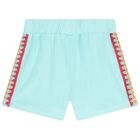طقم شورت كروشيه أزرق فاتح للبنات, 1, hi-res