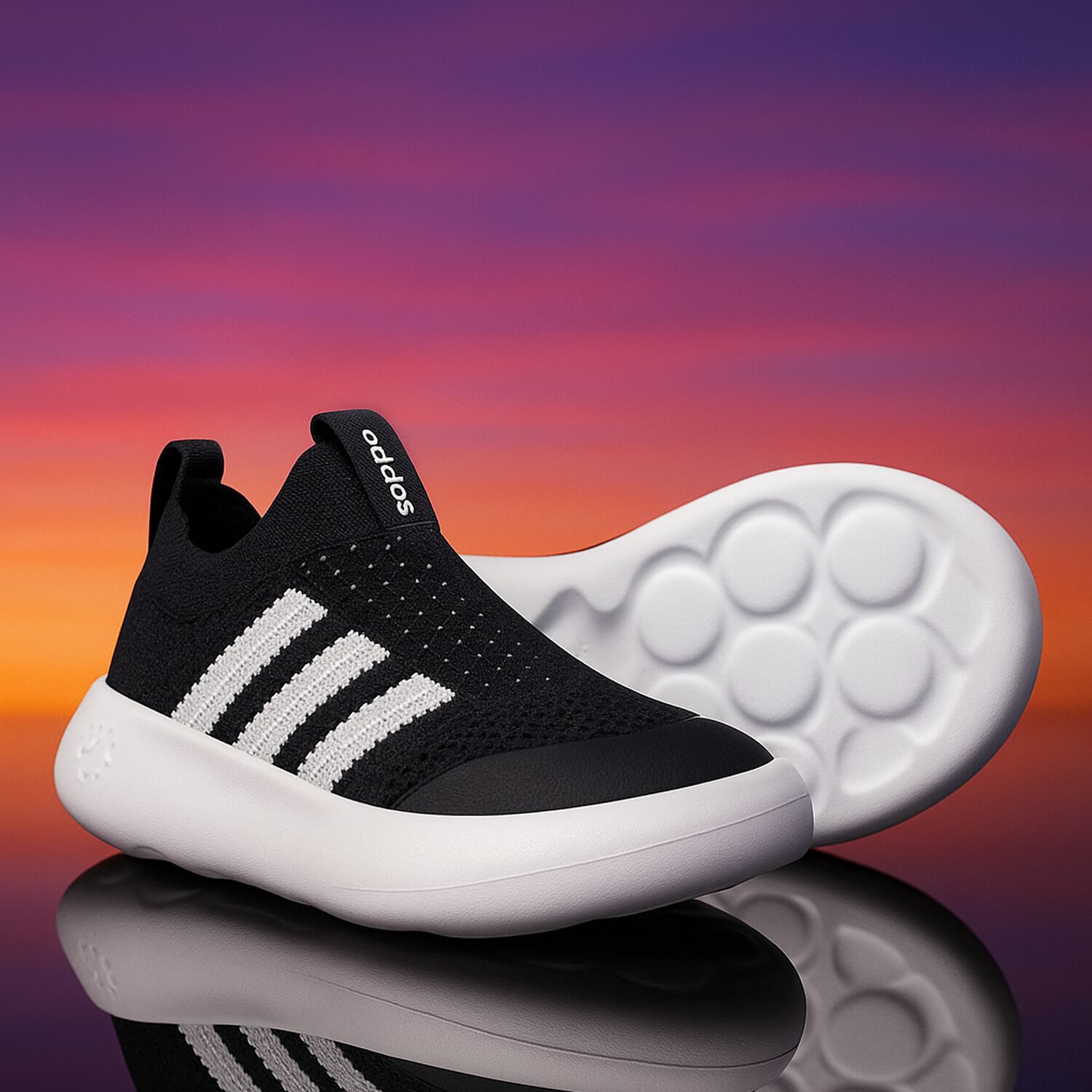 حذاء رياضى اولاد بدون رباط باللون الاسود, 1, hi-res