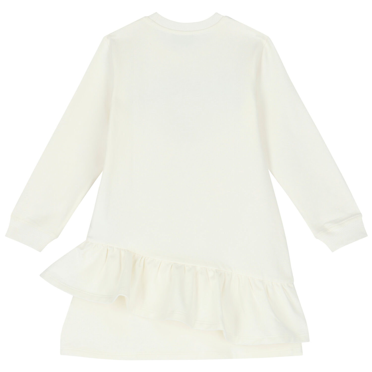 Girls Ivory Teddy Bear Logo Dress, 2, hi-res image number null