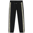 Boys Black Logo Tracksuit, 1, hi-res