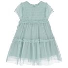 Girls Green Tulle Dress, 1, hi-res