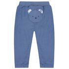 Baby Boys Beige, White & Blue Tracksuit (3 Piece), 1, hi-res