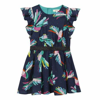 Girls Bird Printed Dress