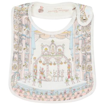 White & Blue Nutcracker Baby Bib