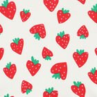 Younger Girls Ivory Strawberry Dress, 1, hi-res