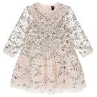 Girls Pink Sequin Tulle Dress, 1, hi-res