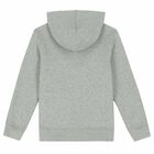 Boys Grey Logo Zip Up Top, 2, hi-res