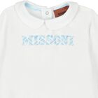 Baby Boys White & Blue Logo Babygrow Gift Set, 1, hi-res