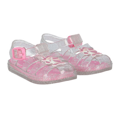 Younger Girls Pink Unicorn Jelly Shoes