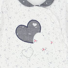 Baby Girls White Heart Babygrow, 1, hi-res