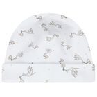 Baby White and Grey Stork Print Babygrow Set, 1, hi-res