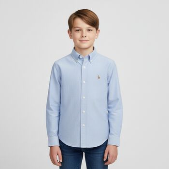 Boys Blue Linen Shirt
