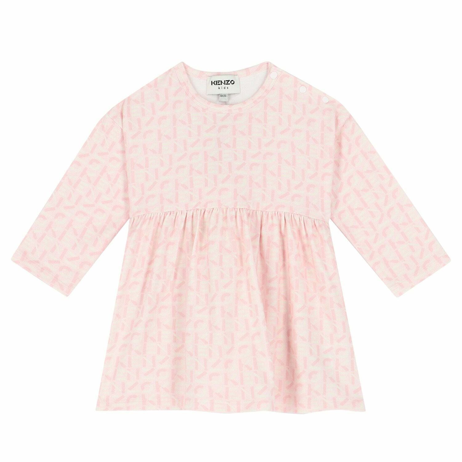 Younger Girls Pink Logo Dress, 1, hi-res image number null
