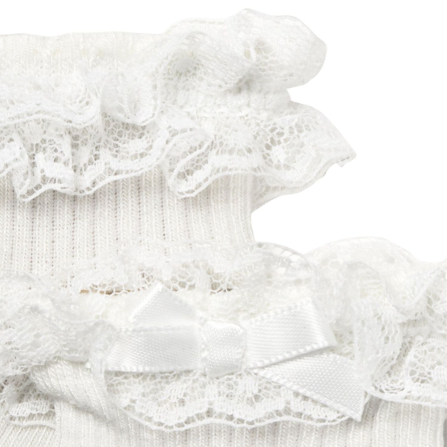 جوارب بنات دانتيل باللون العاجى, 1, hi-res