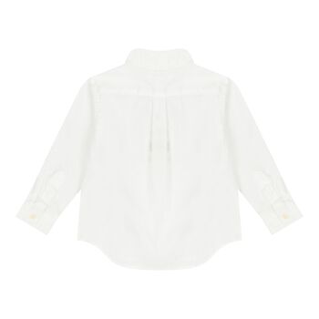 تيشيرت أولاد بالشعار باللون الأبيض للأطفال 