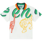 تيشيرت بولو بالشعار باللون الأبيض للأولاد, 1, hi-res