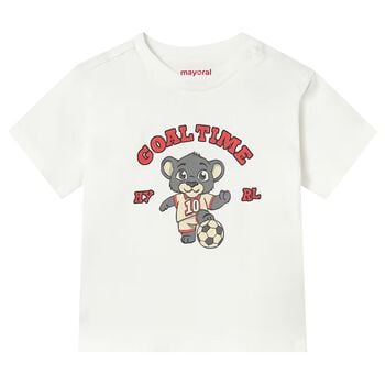 Younger Boys Ivory Tiger T-Shirt