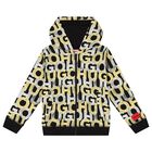 جاكيت بغطاء رأس وسحّاب بأحرف أولية باللون الأسود للأولاد, 1, hi-res