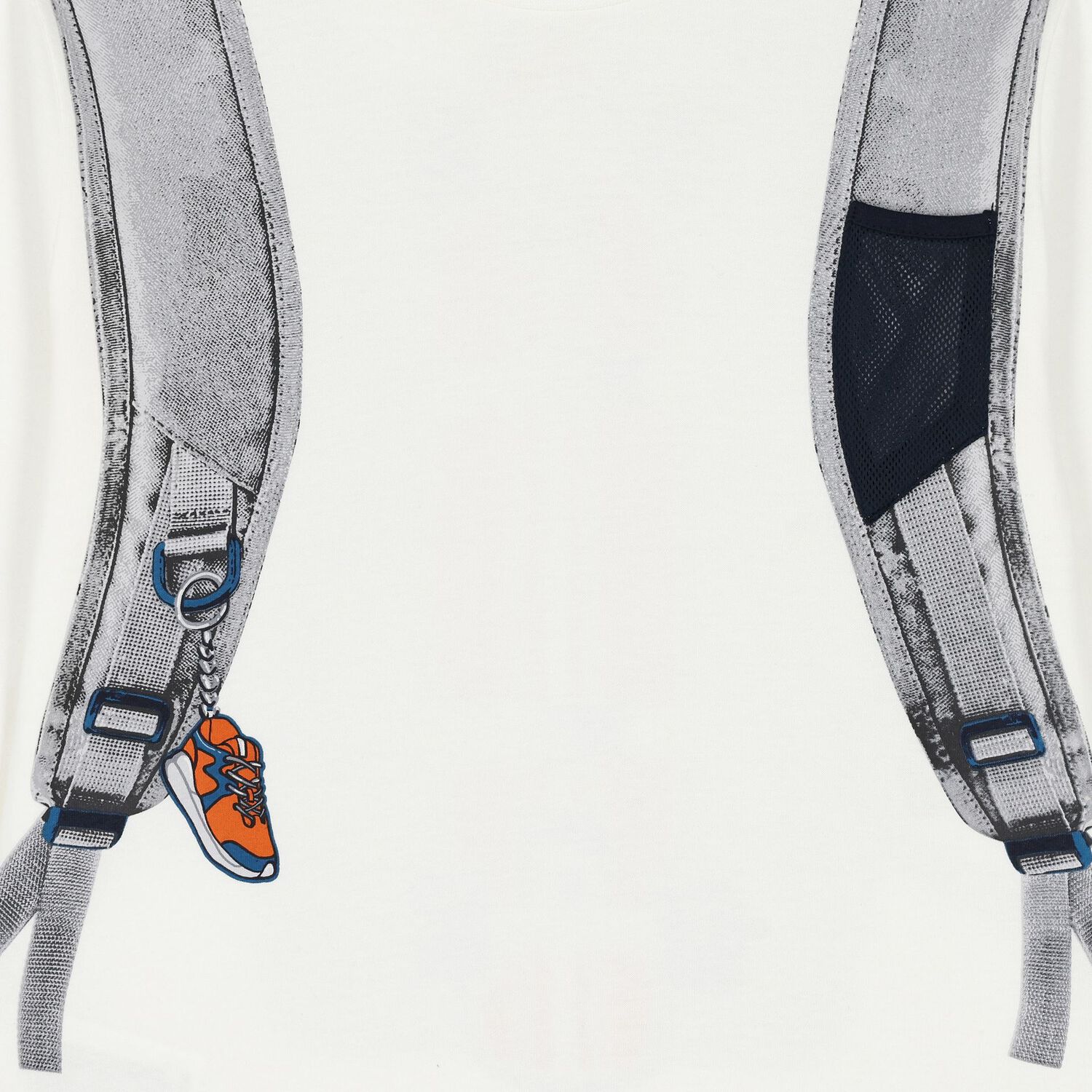 توب أولاد بأكمام بطبعة حقيبة ظهر باللون العاجي, 1, hi-res image number null