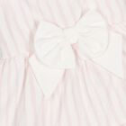 Baby Girls White & Pink Striped Dress Set, 1, hi-res
