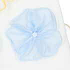 فستان بنات ستان بطبعة الزهور باللون الأبيض, 1, hi-res