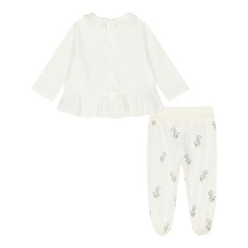 Baby Girls Ivory 2 Piece Babygrow