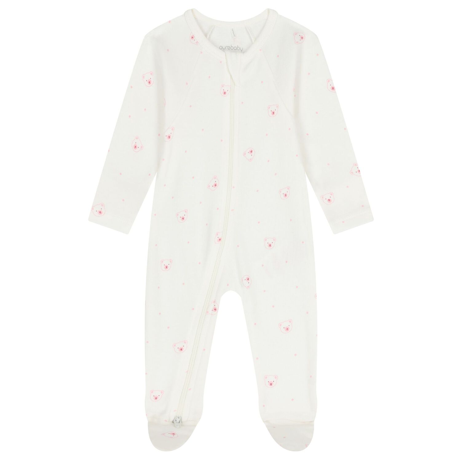 Baby Girls White & Pink Babygrows ( 2 Pack ), 5, hi-res image number null