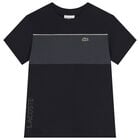 Boys Navy Blue Logo T-Shirt, 1, hi-res