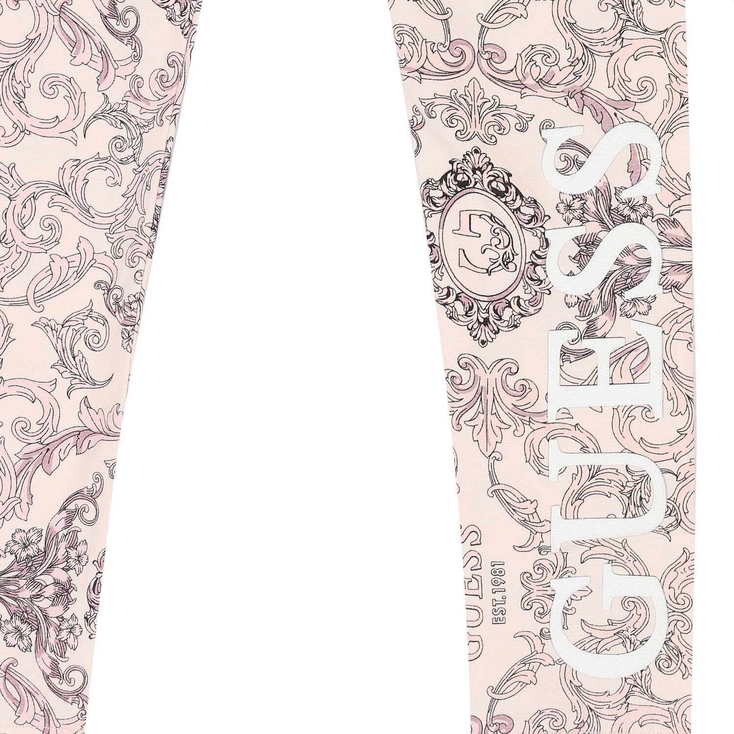 Girls Pink Logo Leggings, 2, hi-res image number null