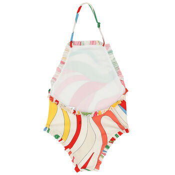 Girls Ivory Marmo Swimsuit