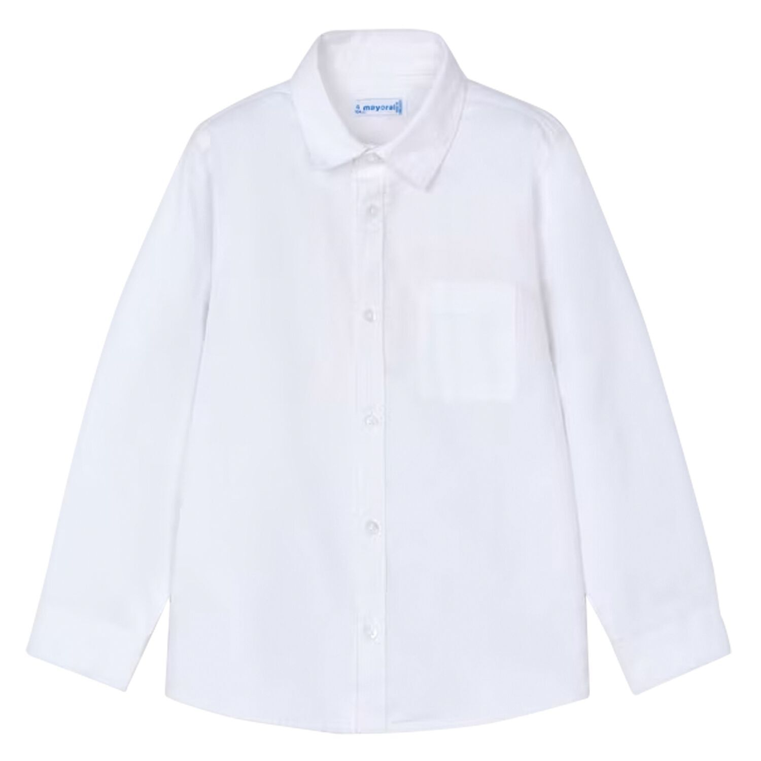 Boys White Long Sleeve Shirt, 1, hi-res image number null