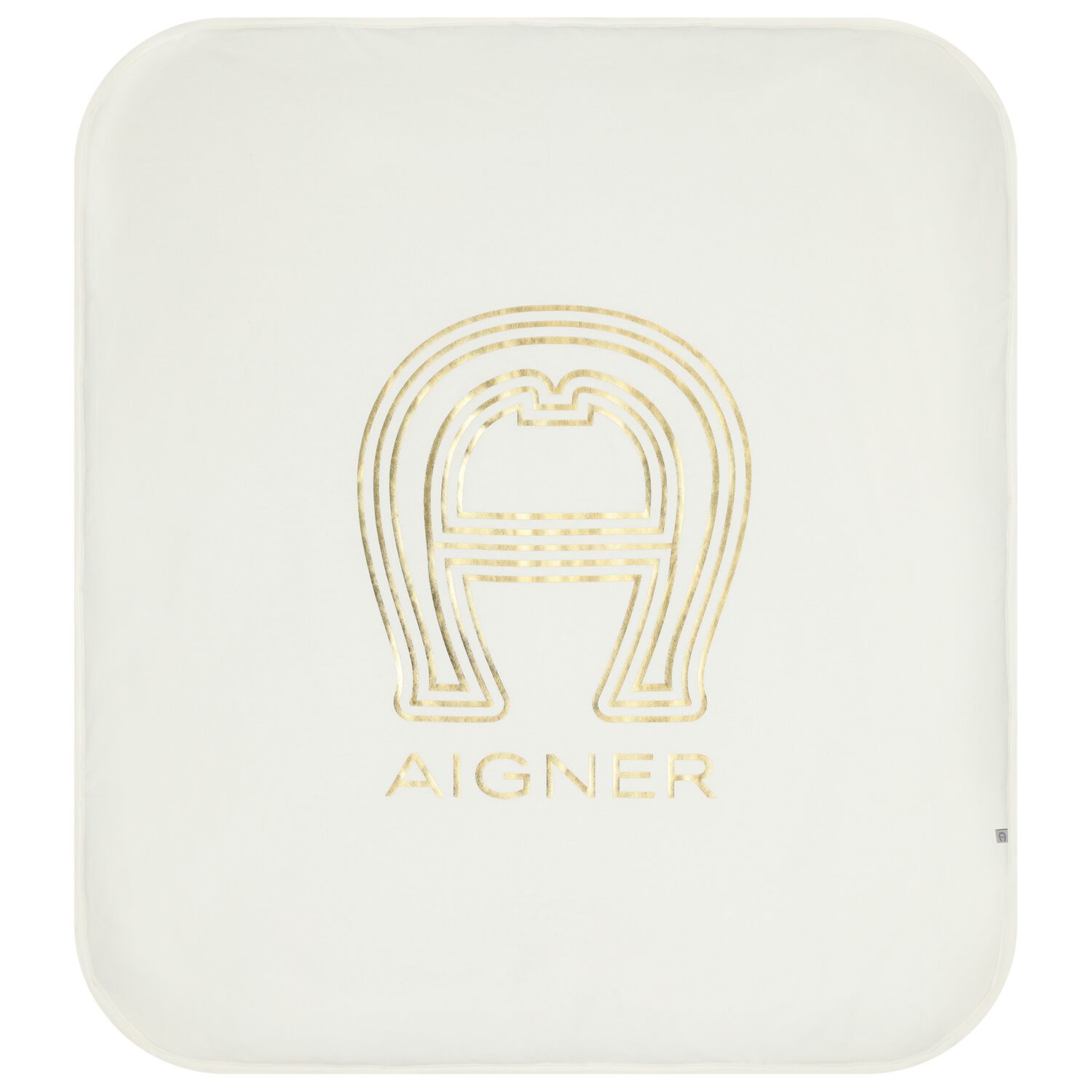 Ivory & Gold Logo Baby Blanket, 1, hi-res