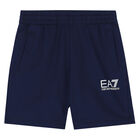 Boys Navy Logo Shorts, 3, hi-res