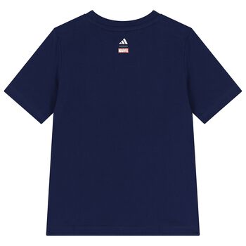 Boys Blue Logo Marvel T-Shirt