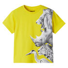 Boys Yellow Animals T-Shirt, 2, hi-res