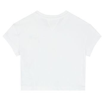 Girls White Logo T-Shirt