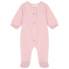 Baby Girls White & Pink Babygrows ( 2-Pack ), 1, hi-res