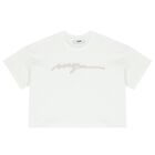 تيشيرت بنات بالشعار باللون الأبيض, 1, hi-res