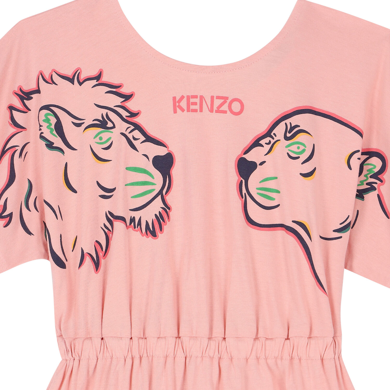 فستان بالشعار باللون الوردى, 1, hi-res